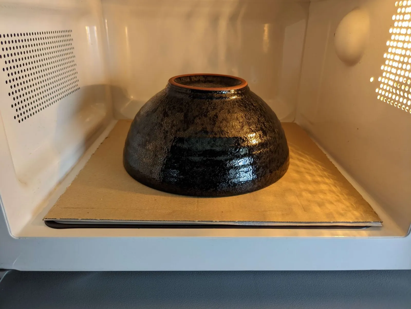 電子レンジで水分を抜く